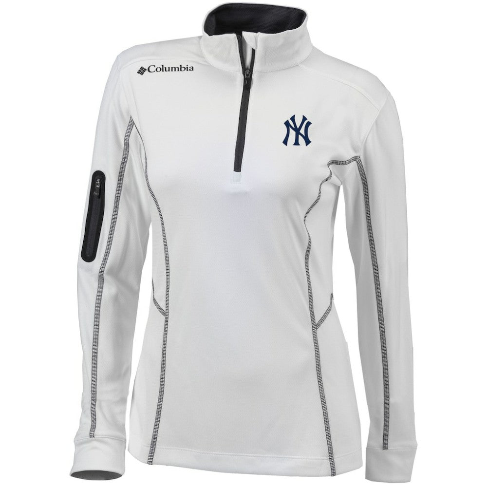 New York Yankees Columbia Women's Omni-Wick Shotgun Quarter-Zip Pullover Top - MLB Pullover