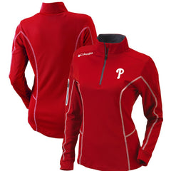 Philadelphia Phillies Columbia Women's Omni-Wick Shotgun Quarter-Zip Pullover Top - MLB Pullover