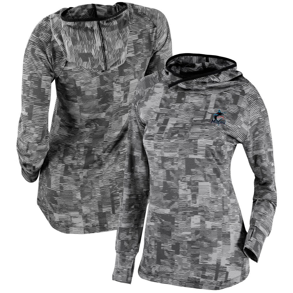 Miami Marlins Columbia Women's Omni-Wick Sunday Ball Pullover Hoodie - MLB Hoodies