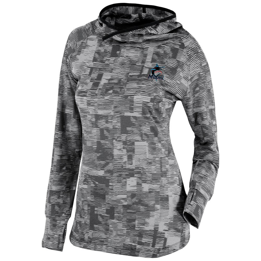 Miami Marlins Columbia Women's Omni-Wick Sunday Ball Pullover Hoodie - MLB Hoodies