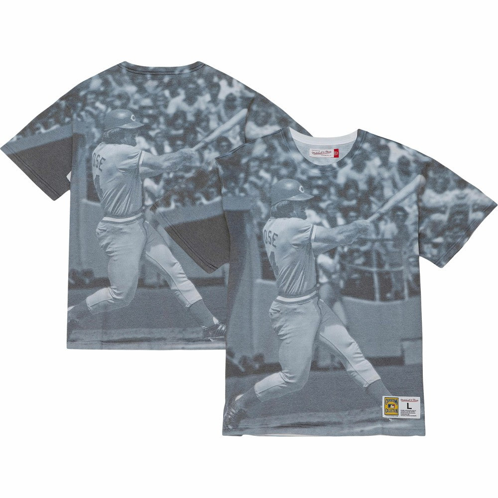 Pete Rose Cincinnati Reds Mitchell & Ness Cooperstown Collection Highlight Sublimated Player Graphic T-Shirt - MLB T-shirts
