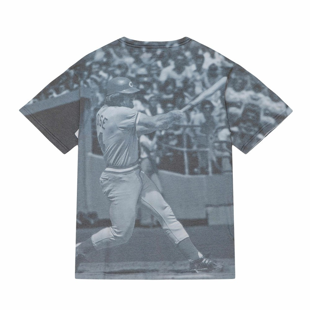 Pete Rose Cincinnati Reds Mitchell & Ness Cooperstown Collection Highlight Sublimated Player Graphic T-Shirt - MLB T-shirts