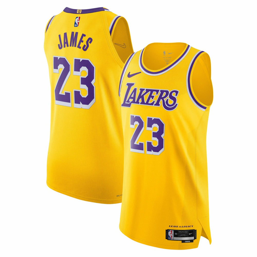 Gold LeBron James Los Angeles Lakers Authentic Jersey | NBA