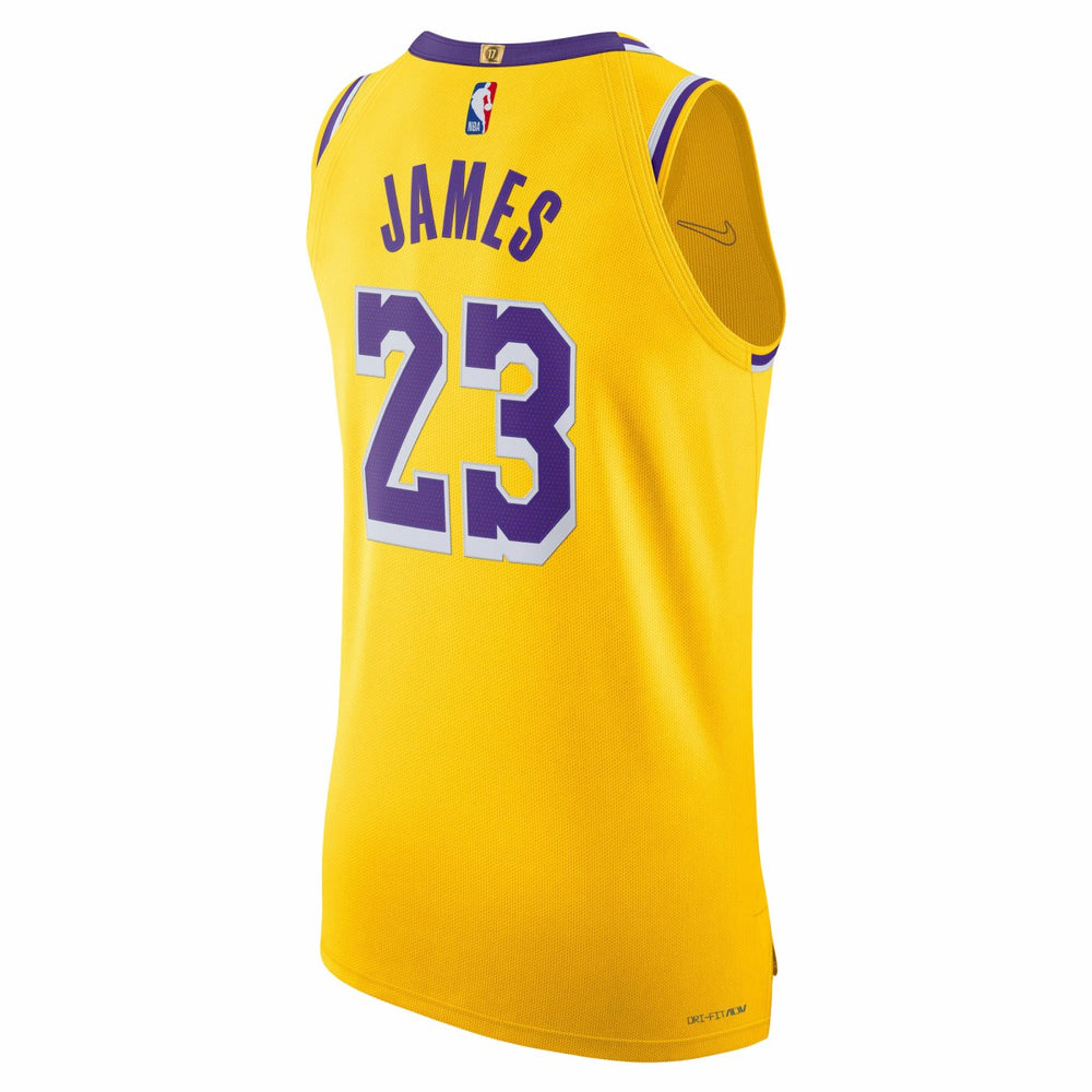 Gold LeBron James Los Angeles Lakers Authentic Jersey | NBA