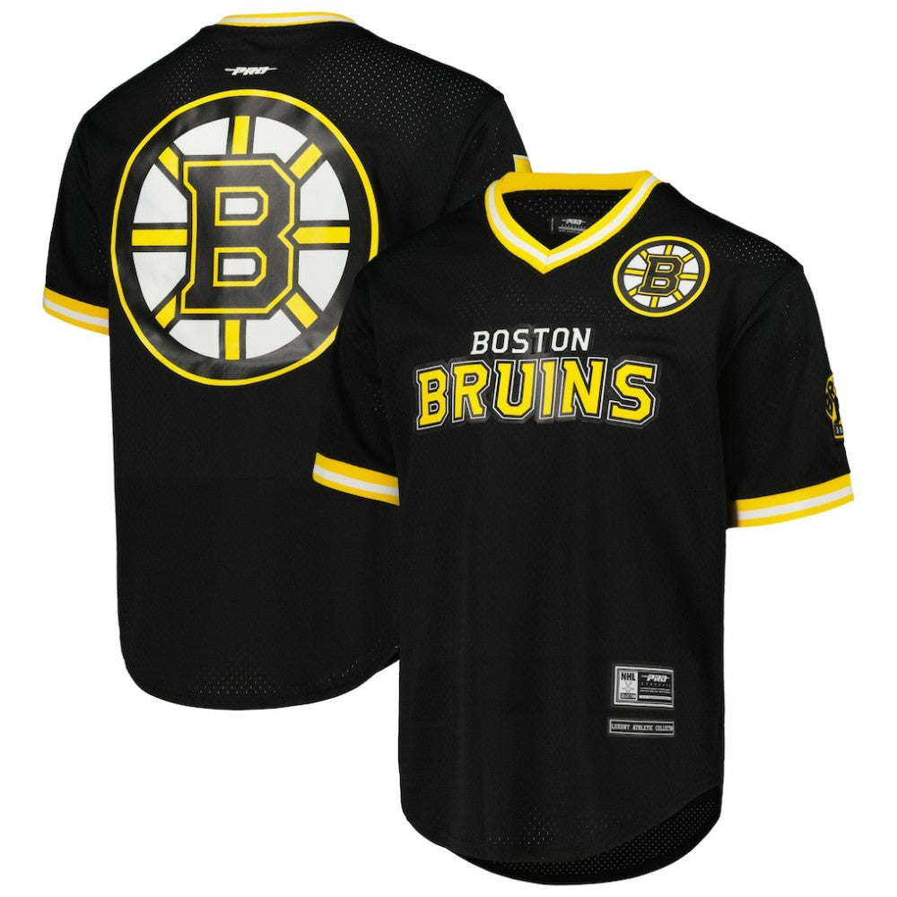 Boston Bruins Pro Standard Classic Mesh V-Neck T-Shirt -  NHL T-shirts