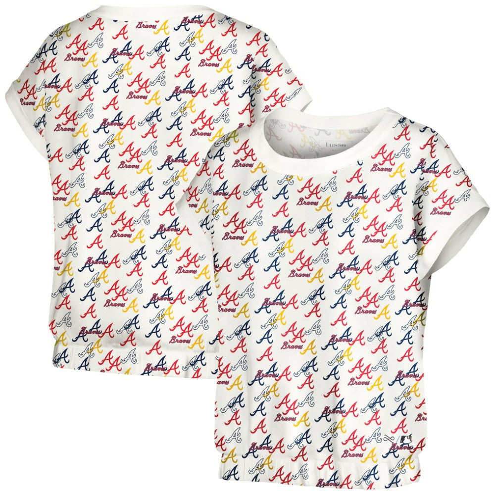 Atlanta Braves Lusso Women's Madge Dolman Tri-Blend T-Shirt - MLB T-shirts