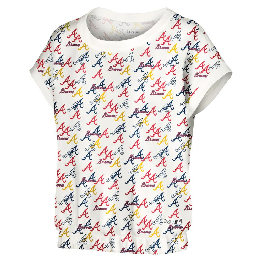Atlanta Braves Lusso Women's Madge Dolman Tri-Blend T-Shirt - MLB T-shirts