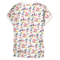 Atlanta Braves Lusso Women's Madge Dolman Tri-Blend T-Shirt - MLB T-shirts