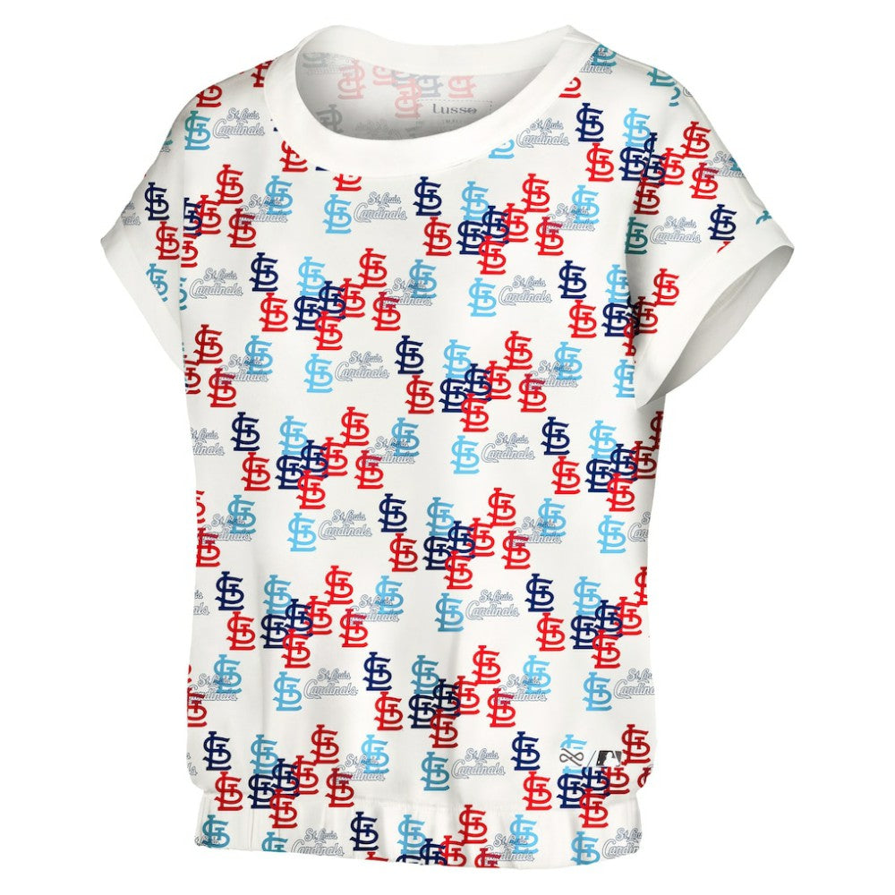 St. Louis Cardinals Lusso Women's Madge Dolman Tri-Blend T-Shirt - MLB T-shirts