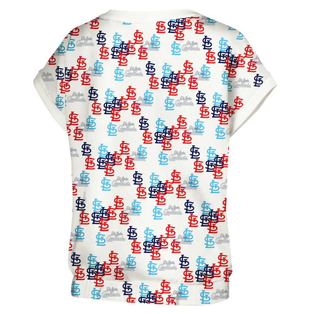 St. Louis Cardinals Lusso Women's Madge Dolman Tri-Blend T-Shirt - MLB T-shirts