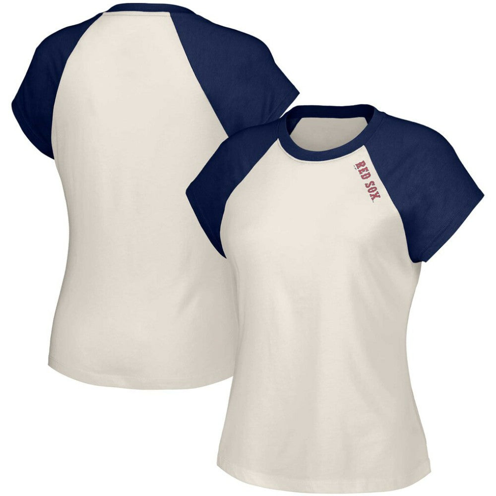 Boston Red Sox Lusso Women's Nikki Raglan T-Shirt - MLB T-shirts