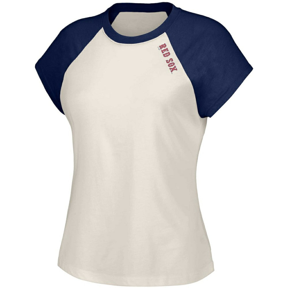 Boston Red Sox Lusso Women's Nikki Raglan T-Shirt - MLB T-shirts
