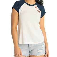 Boston Red Sox Lusso Women's Nikki Raglan T-Shirt - MLB T-shirts