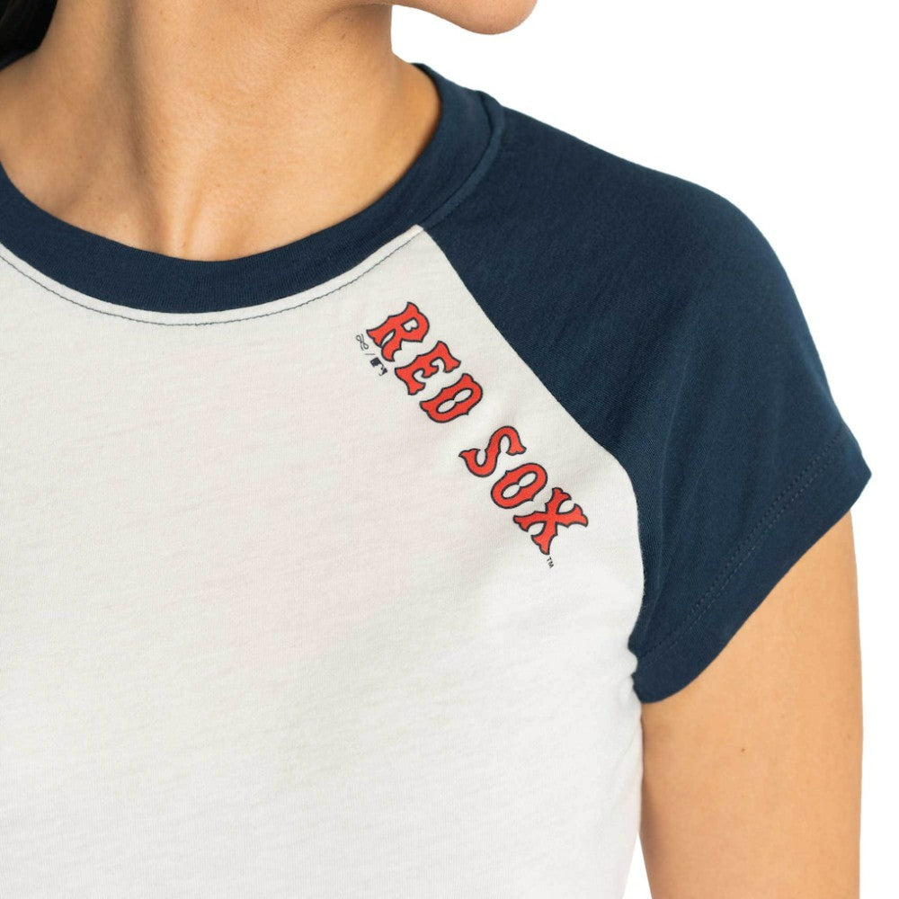Boston Red Sox Lusso Women's Nikki Raglan T-Shirt - MLB T-shirts