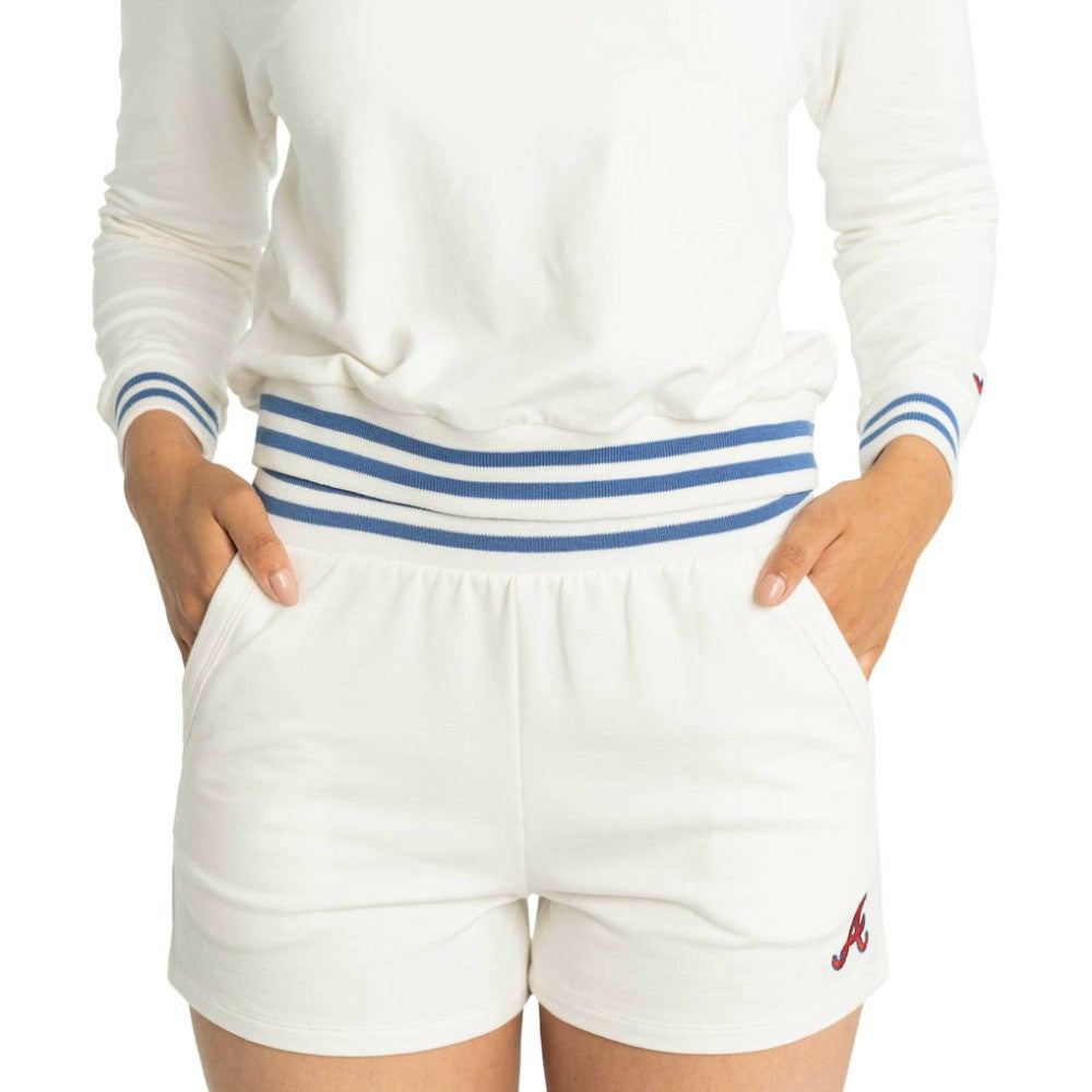 Atlanta Braves Lusso Women's Maeg Tri-Blend Pocket Shorts - MLB Shorts