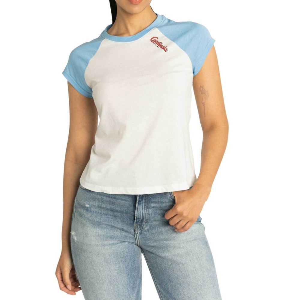St. Louis Cardinals Lusso Women's Nikki Raglan T-Shirt - MLB T-shirts