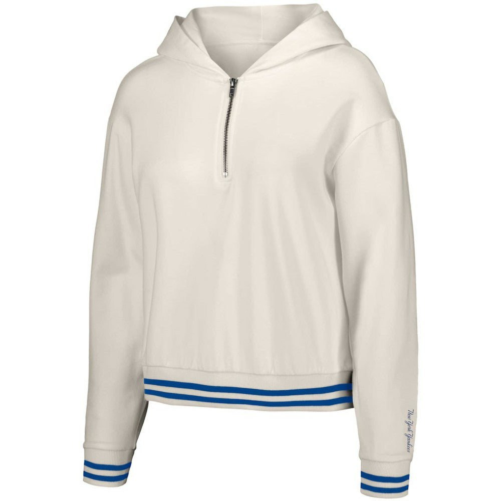 New York Yankees Lusso Women's Magnolia Tri-Blend Quarter-Zip Hoodie - MLB Hoodies