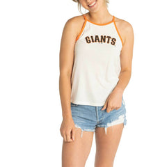 San Francisco Giants Lusso Women's Nadine Halter Tank Top - MLB Tanks