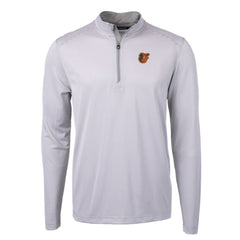 Baltimore Orioles Cutter & Buck Virtue Eco Pique Micro Stripe Recycled Quarter-Zip Pullover Top - MLB Pullover