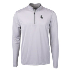 Chicago White Sox Cutter & Buck Virtue Eco Pique Micro Stripe Recycled Quarter-Zip Pullover Top - MLB Pullover