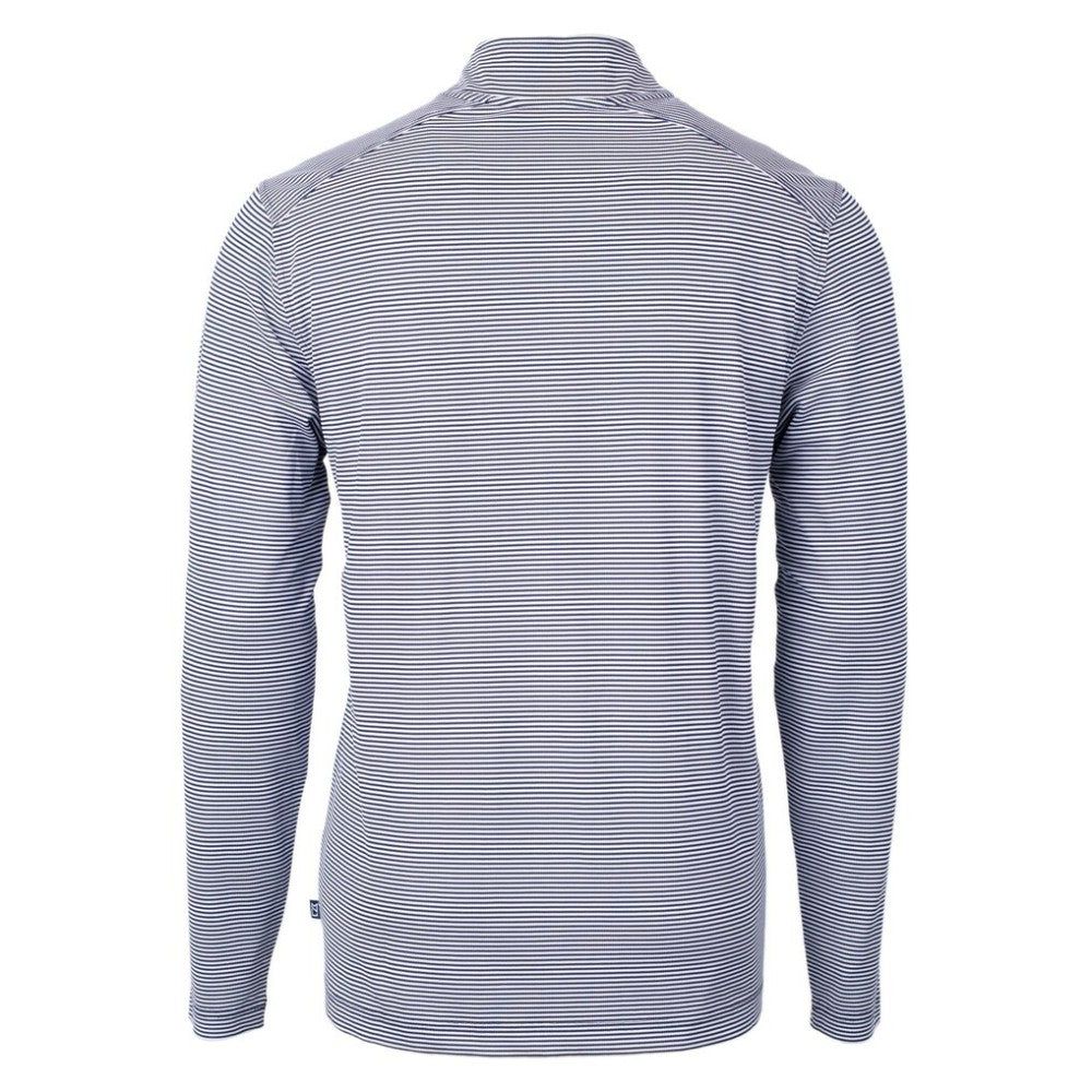 Minnesota Twins Cutter & Buck Virtue Eco Pique Micro Stripe Recycled Quarter-Zip Pullover Top - MLB Pullover