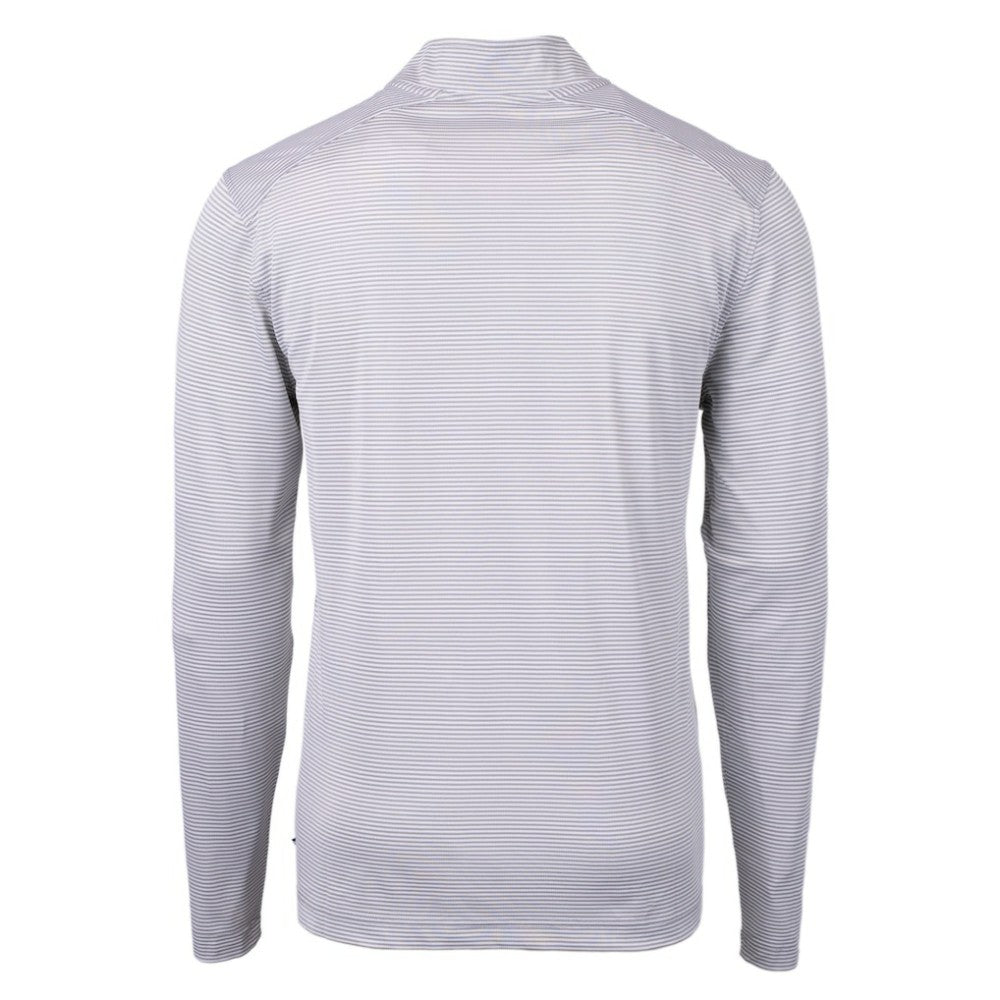 St. Louis Cardinals Cutter & Buck Virtue Eco Pique Micro Stripe Recycled Quarter-Zip Pullover Top - MLB Pullover
