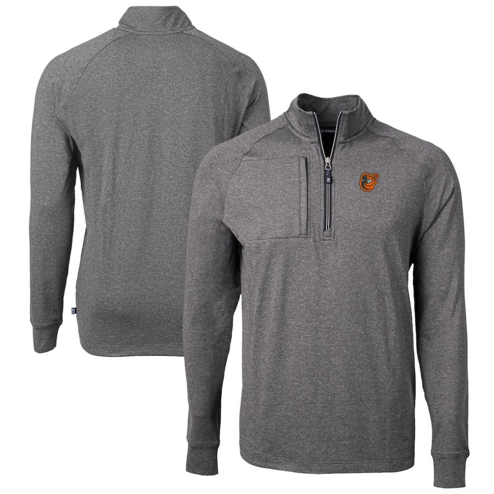 Baltimore Orioles Cutter & Buck Adapt Eco Knit Stretch Recycled Quarter-Zip Pullover Top - MLB Pullover