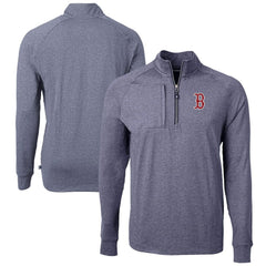 Boston Red Sox Cutter & Buck Adapt Eco Knit Stretch Recycled Quarter-Zip Pullover Top - MLB Pullover