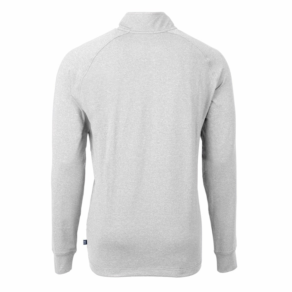 Cincinnati Reds Cutter & Buck Adapt Eco Knit Stretch Recycled Quarter-Zip Pullover Top - MLB Pullover