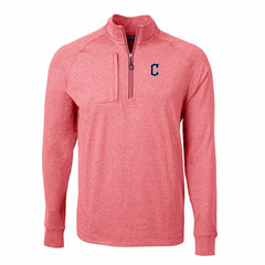 Cleveland Guardians Cutter & Buck Adapt Eco Knit Stretch Recycled Quarter-Zip Pullover Top - MLB Pullover