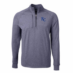 Kansas City Royals Cutter & Buck Adapt Eco Knit Stretch Recycled Quarter-Zip Pullover Top - MLB Pullover