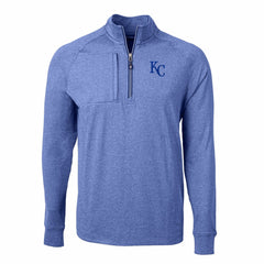 Kansas City Royals Cutter & Buck Adapt Eco Knit Stretch Recycled Quarter-Zip Pullover Top - MLB Pullover