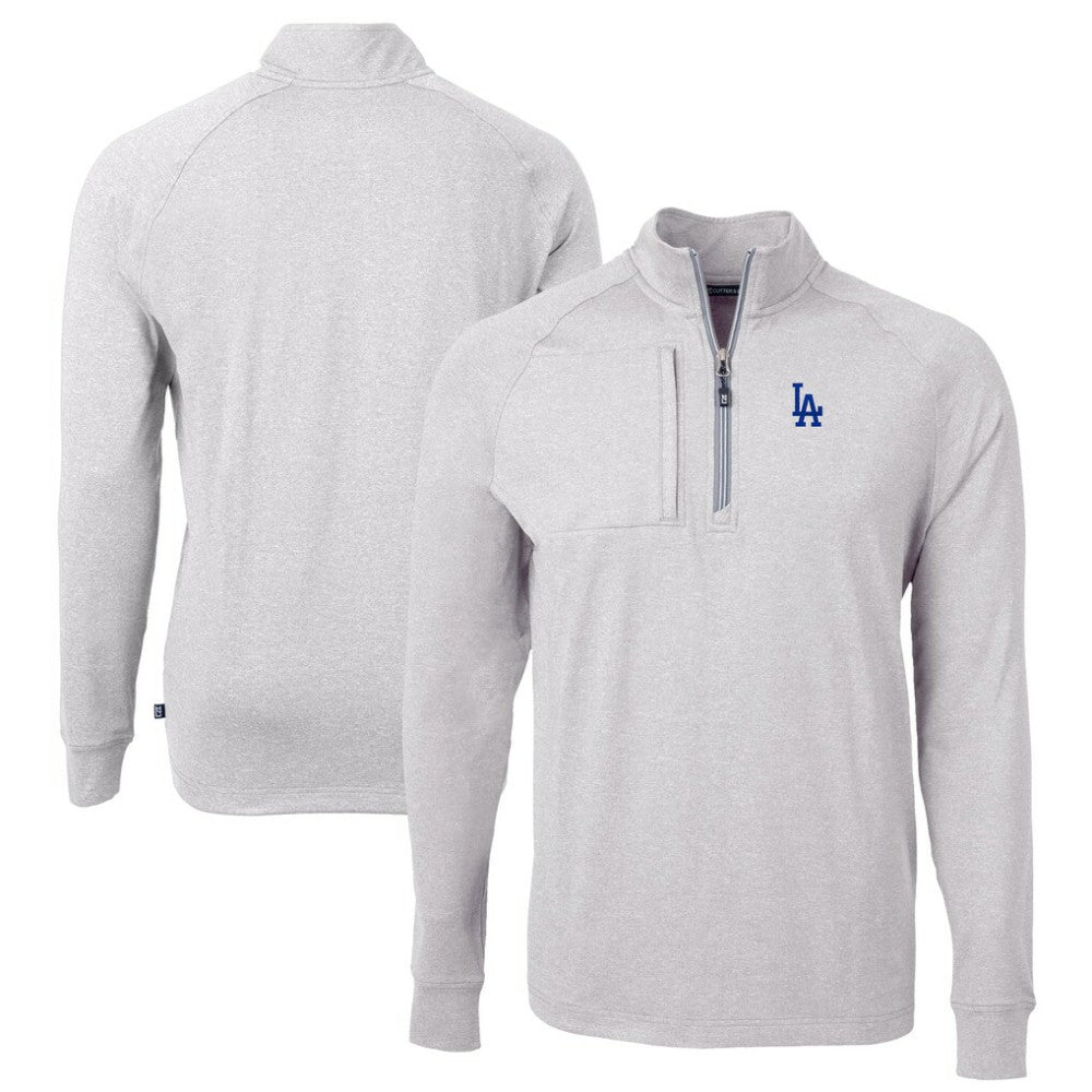 Los Angeles Dodgers Cutter & Buck Adapt Eco Knit Stretch Recycled Quarter-Zip Pullover Top - MLB Pullover
