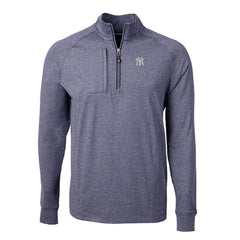 New York Yankees Cutter & Buck Adapt Eco Knit Stretch Recycled Quarter-Zip Pullover Top - MLB Pullover