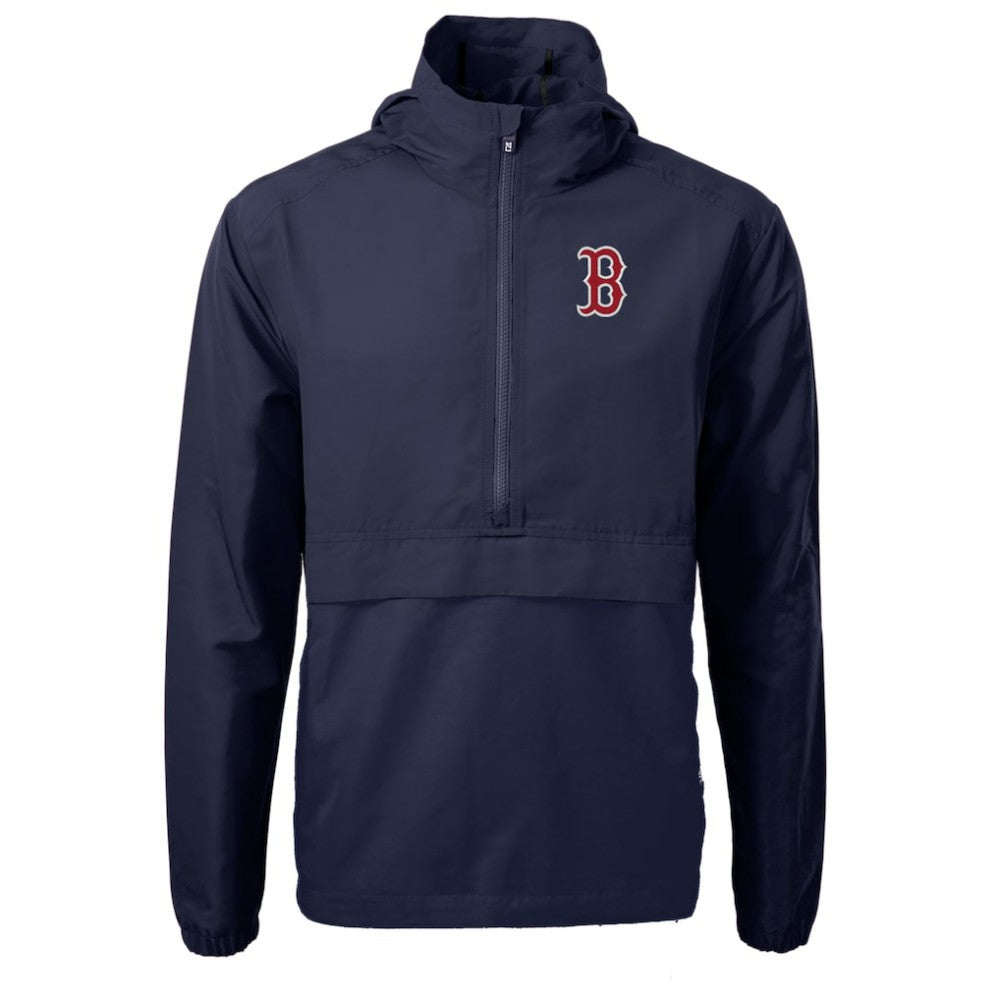 Boston Red Sox Cutter & Buck Charter Eco Recycled Half-Zip Anorak Jacket - MLB Jackets