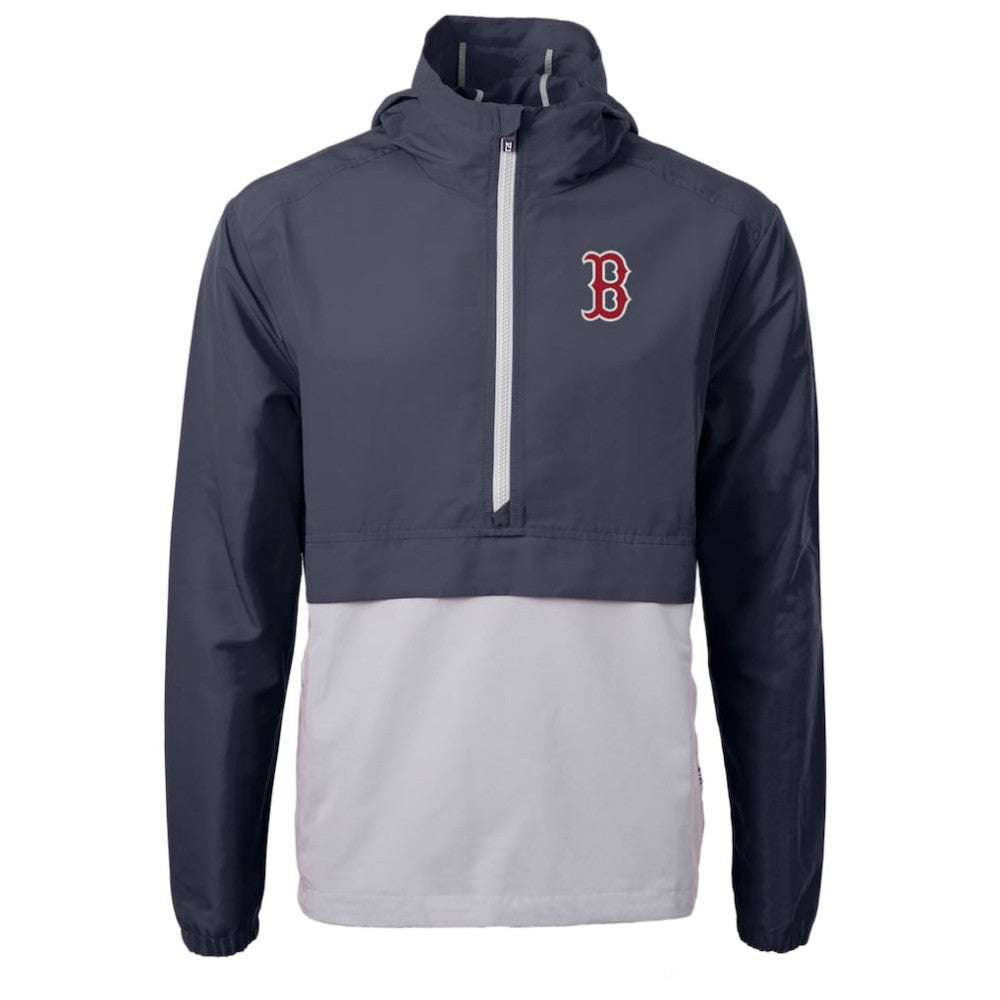 Boston Red Sox Cutter & Buck Charter Eco Recycled Half-Zip Anorak Jacket - MLB Jackets