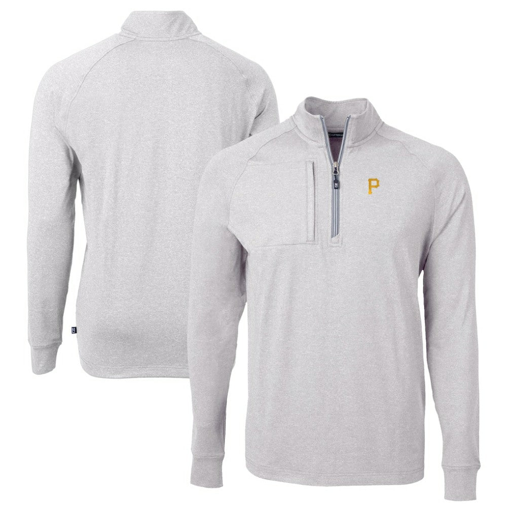 Pittsburgh Pirates Cutter & Buck Adapt Eco Knit Stretch Recycled Quarter-Zip Pullover Top - MLB Pullover