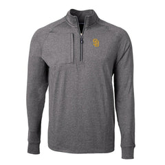 San Diego Padres Cutter & Buck Adapt Eco Knit Stretch Recycled Quarter-Zip Pullover Top - MLB Pullover