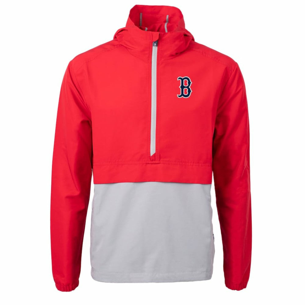 Boston Red Sox Cutter & Buck Charter Eco Recycled Half-Zip Anorak Jacket - MLB Jackets