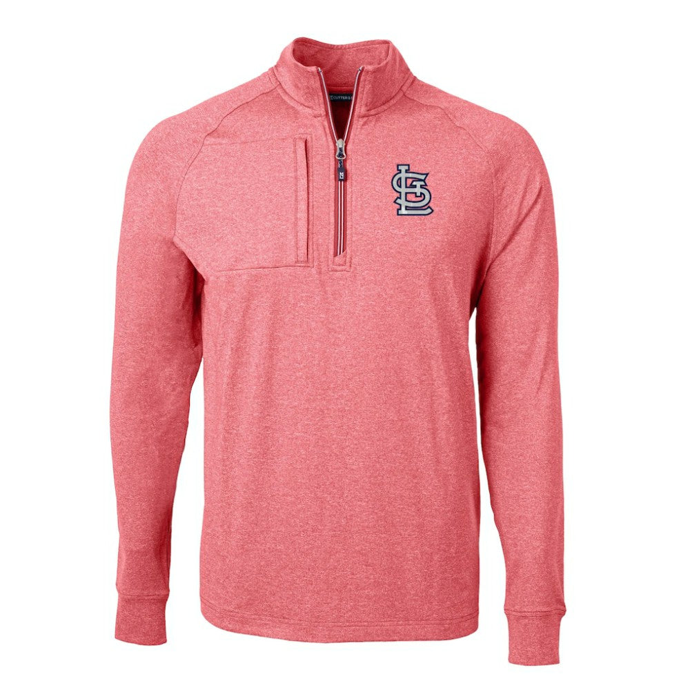 St. Louis Cardinals Cutter & Buck Adapt Eco Knit Stretch Recycled Quarter-Zip Pullover Top - MLB Pullover