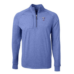 Texas Rangers Cutter & Buck Adapt Eco Knit Stretch Recycled Quarter-Zip Pullover Top - MLB Pullover