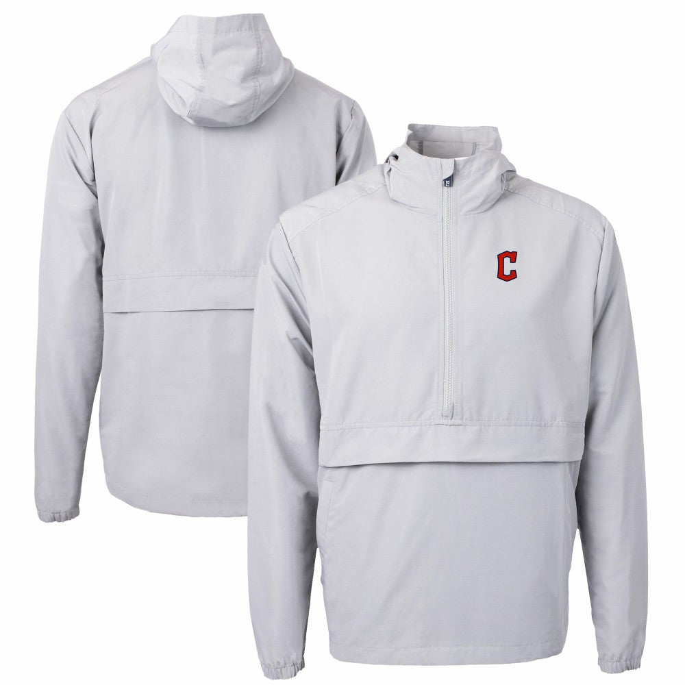 Cleveland Guardians Cutter & Buck Charter Eco Recycled Half-Zip Anorak Jacket - MLB Jackets