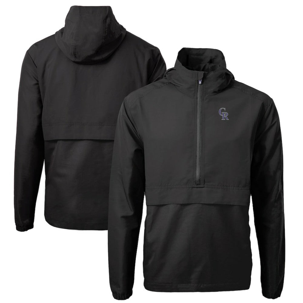Colorado Rockies Cutter & Buck Charter Eco Recycled Half-Zip Anorak Jacket - MLB Jackets