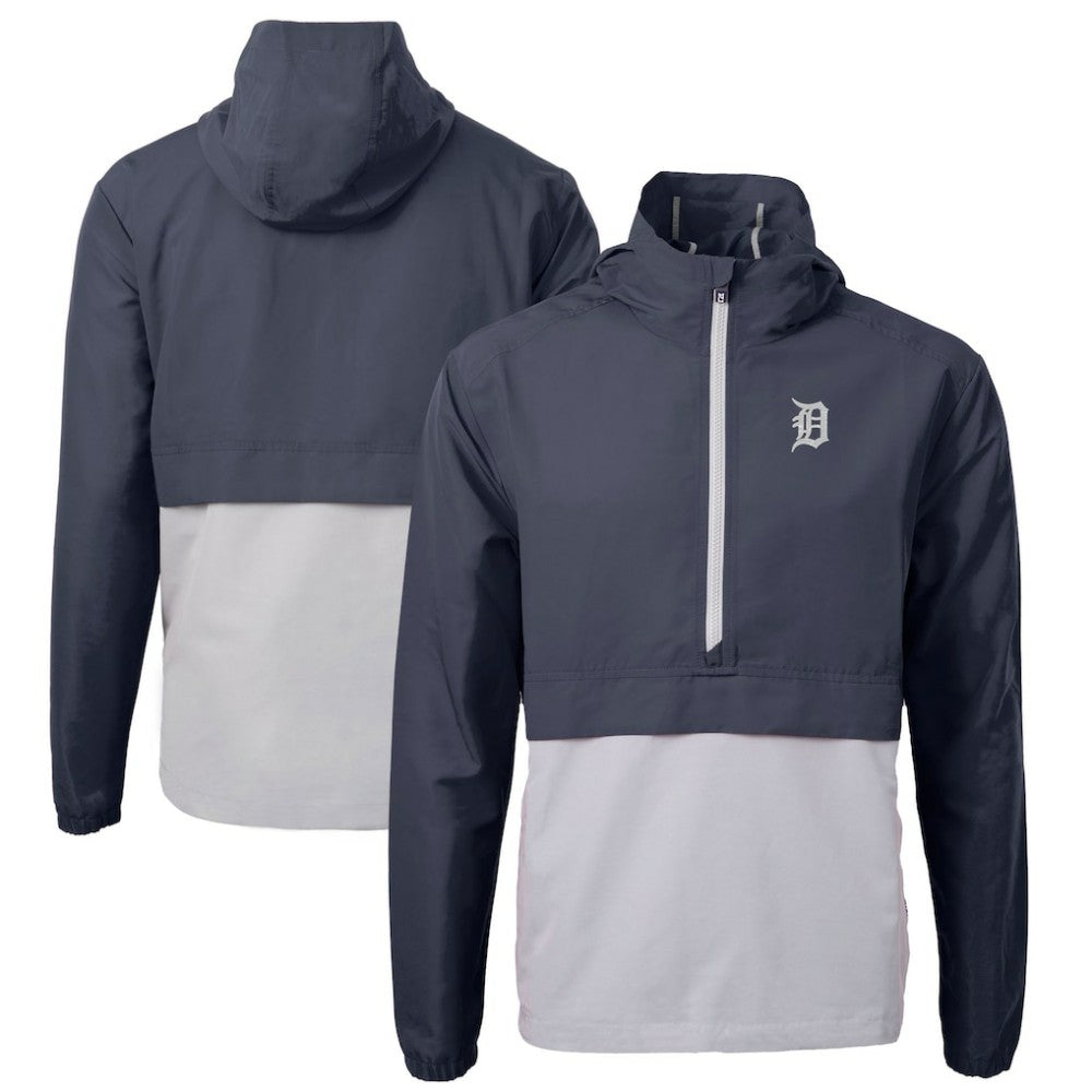 Detroit Tigers Cutter & Buck Charter Eco Recycled Half-Zip Anorak Jacket - MLB Jackets