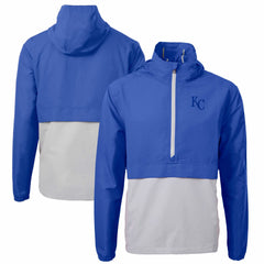 Kansas City Royals Cutter & Buck Charter Eco Recycled Half-Zip Anorak Jacket - MLB Jackets