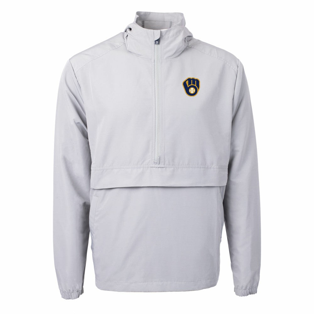 Milwaukee Brewers Cutter & Buck Charter Eco Recycled Half-Zip Anorak Jacket - MLB Jackets