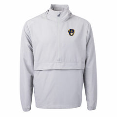 Milwaukee Brewers Cutter & Buck Charter Eco Recycled Half-Zip Anorak Jacket - MLB Jackets