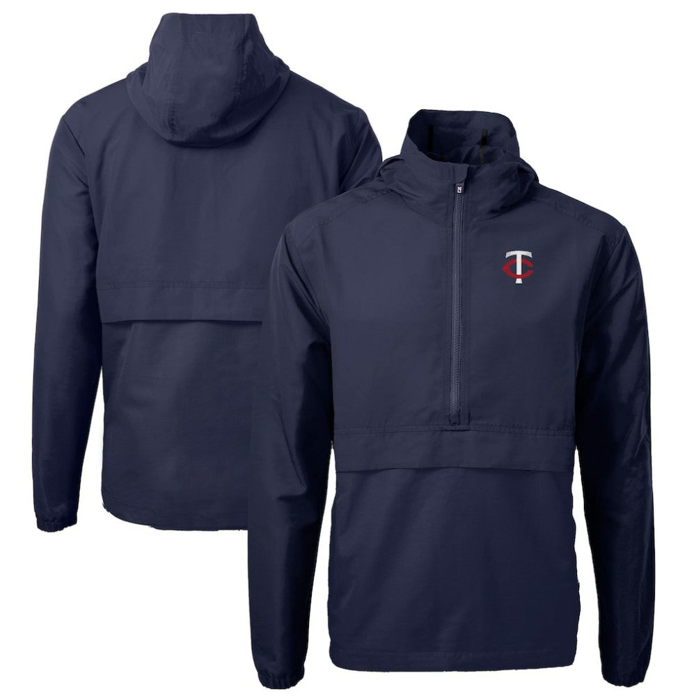 Minnesota Twins Cutter & Buck Charter Eco Recycled Half-Zip Anorak Jacket - MLB Jackets