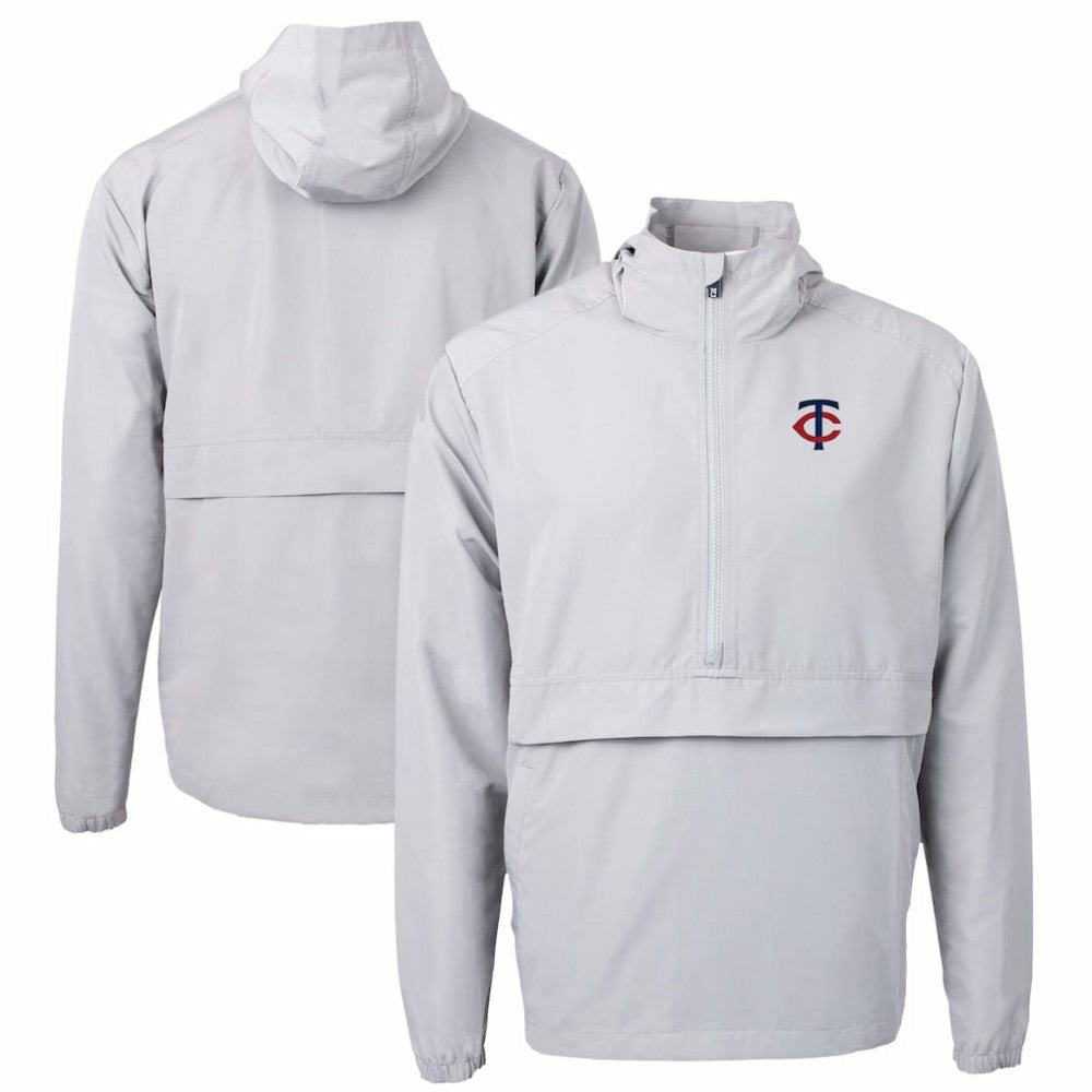 Minnesota Twins Cutter & Buck Charter Eco Recycled Half-Zip Anorak Jacket - MLB Jackets