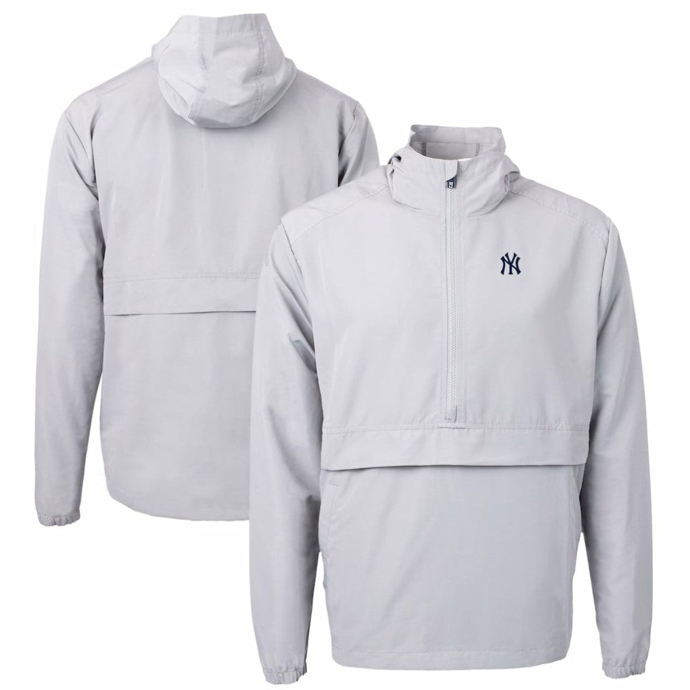 New York Yankees Cutter & Buck Charter Eco Recycled Half-Zip Anorak Jacket - MLB Jackets